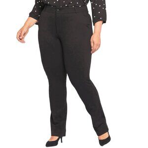 NYDJ Ponte Compression Trouser | Black Sculpt-Her™ | Plus Size 22W